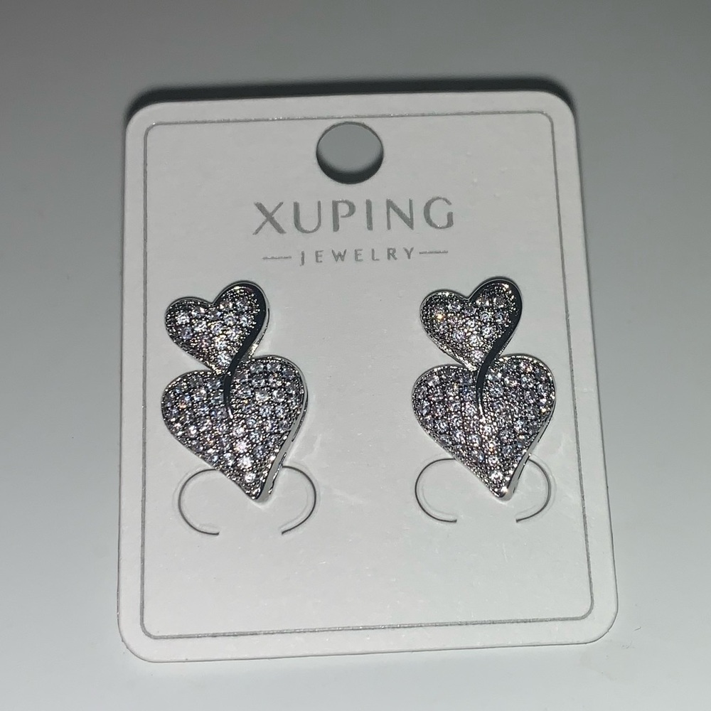 Heart shape Silver earrings - Picture 2 of 3